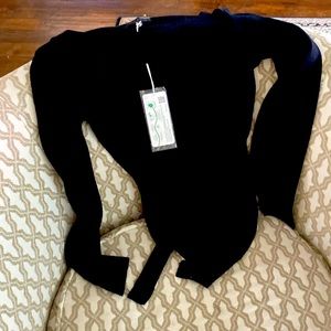 Guess Black LS LIV Cut Out Rib Bodysuit